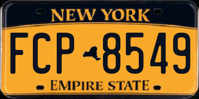 NY license plate FCP8549