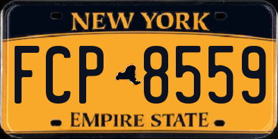 NY license plate FCP8559