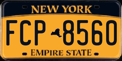 NY license plate FCP8560