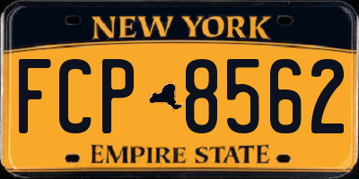 NY license plate FCP8562