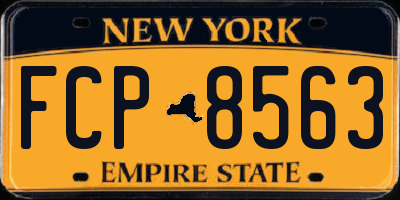 NY license plate FCP8563