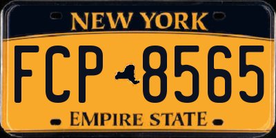 NY license plate FCP8565