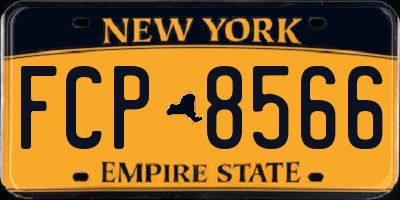 NY license plate FCP8566