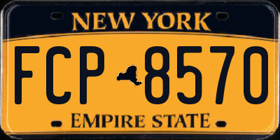 NY license plate FCP8570
