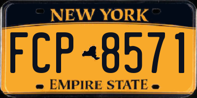 NY license plate FCP8571