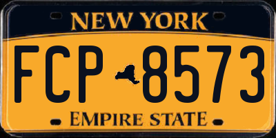 NY license plate FCP8573