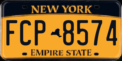 NY license plate FCP8574