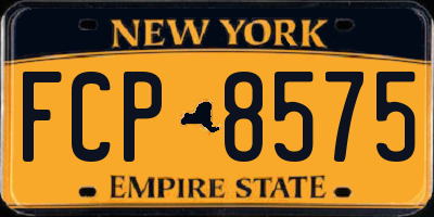 NY license plate FCP8575