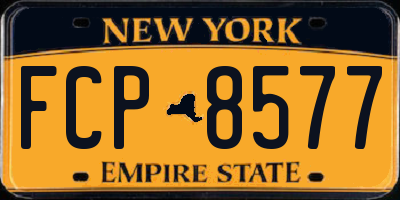 NY license plate FCP8577