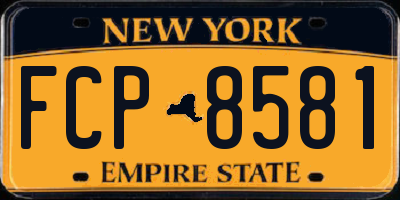 NY license plate FCP8581