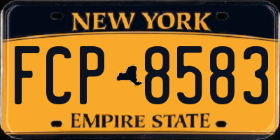 NY license plate FCP8583