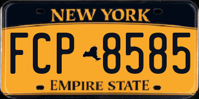 NY license plate FCP8585