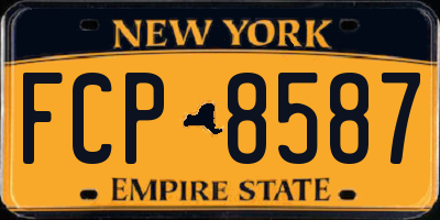 NY license plate FCP8587