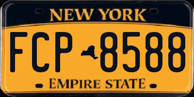 NY license plate FCP8588