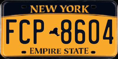 NY license plate FCP8604