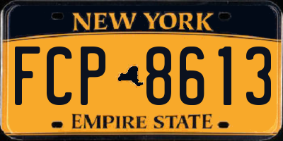 NY license plate FCP8613