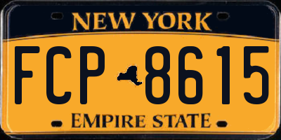 NY license plate FCP8615