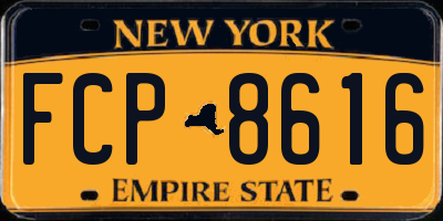 NY license plate FCP8616