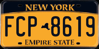 NY license plate FCP8619