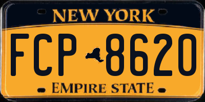NY license plate FCP8620