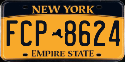 NY license plate FCP8624