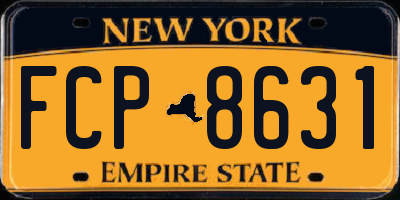 NY license plate FCP8631
