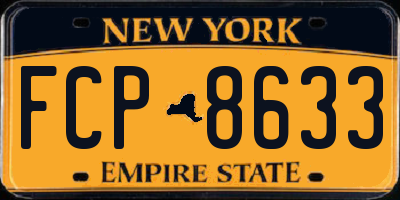NY license plate FCP8633