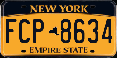NY license plate FCP8634