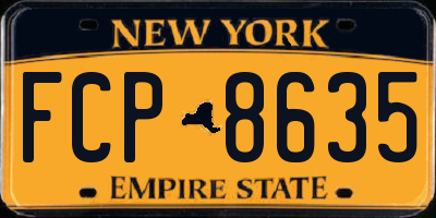 NY license plate FCP8635