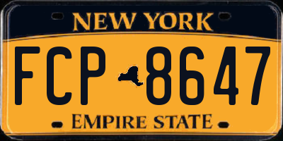 NY license plate FCP8647