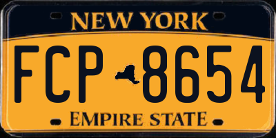 NY license plate FCP8654
