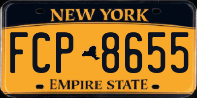 NY license plate FCP8655