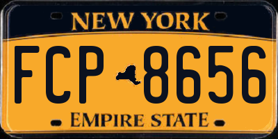 NY license plate FCP8656