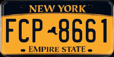 NY license plate FCP8661