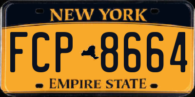 NY license plate FCP8664