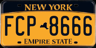 NY license plate FCP8666