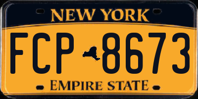 NY license plate FCP8673