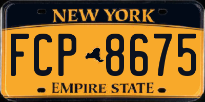 NY license plate FCP8675