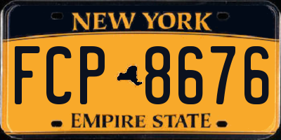 NY license plate FCP8676