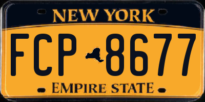 NY license plate FCP8677