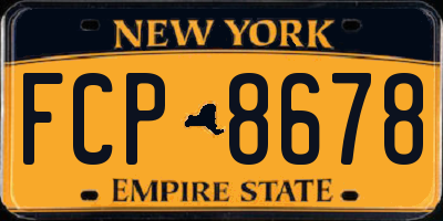NY license plate FCP8678
