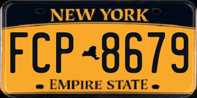 NY license plate FCP8679