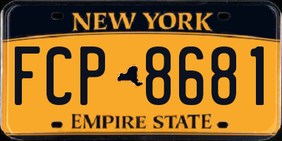 NY license plate FCP8681