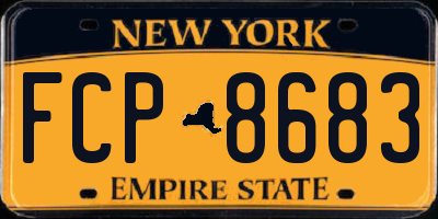 NY license plate FCP8683