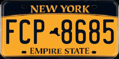 NY license plate FCP8685