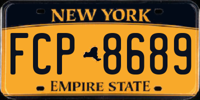 NY license plate FCP8689