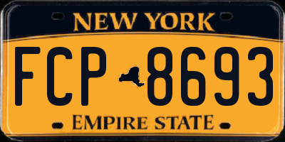 NY license plate FCP8693
