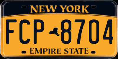 NY license plate FCP8704