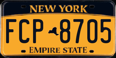 NY license plate FCP8705