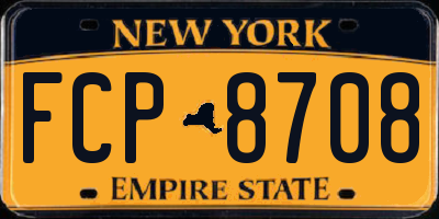NY license plate FCP8708